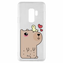 Чехол для Samsung S9+ Капибара с цыпленком - PrintSalon