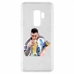 Чехол для Samsung S9+ Месси целует кубок - PrintSalon