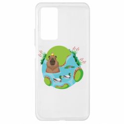 Чехол для Xiaomi Mi 10T/10T Pro Капибара в воде - PrintSalon