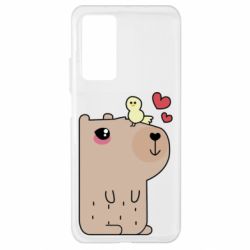 Чехол для Xiaomi Mi 10T/10T Pro Капибара с цыпленком - PrintSalon