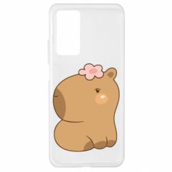 Чохол для Xiaomi Mi 10T / 10T Pro Капібара з квіткою - PrintSalon