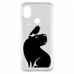 Чохол для Xiaomi Mi A2 Копібара та Пташка - PrintSalon