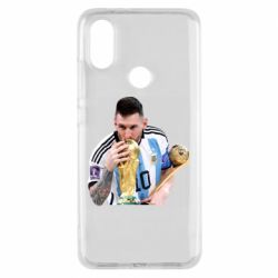 Чехол для Xiaomi Mi A2 Месси целует кубок - PrintSalon