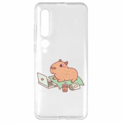 Чехол для Xiaomi Mi10/10 Pro Capybara With Laptop - PrintSalon