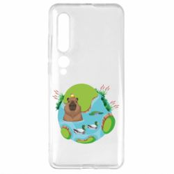 Чехол для Xiaomi Mi10/10 Pro Капибара в воде - PrintSalon
