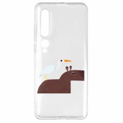 Чехол для Xiaomi Mi10/10 Pro Капибара с цаплей - PrintSalon