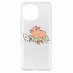 Чехол для Xiaomi Mi11 Capybara With Laptop - PrintSalon
