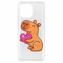 Чехол для Xiaomi Mi11 Капибара сердечко - PrintSalon