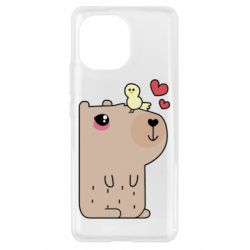 Чехол для Xiaomi Mi11 Капибара с цыпленком - PrintSalon
