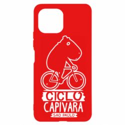 Чехол для Xiaomi Mi11 Lite Капибара на велосипеде - PrintSalon