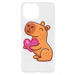 Чехол для Xiaomi Mi11 Lite Капибара сердечко - PrintSalon