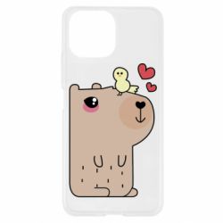 Чехол для Xiaomi Mi11 Lite Капибара с цыпленком - PrintSalon