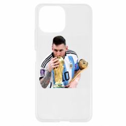 Чехол для Xiaomi Mi11 Lite Месси целует кубок - PrintSalon
