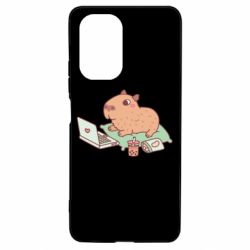 Чехол для Xiaomi Poco F3/K40 Capybara With Laptop