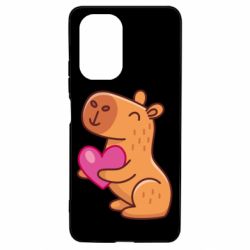 Чехол для Xiaomi Poco F3/K40 Капибара сердечко