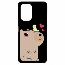 Чехол для Xiaomi Poco F3/K40 Капибара с цыпленком