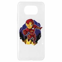 Чехол для Xiaomi Poco X3 Flying Iron man - PrintSalon