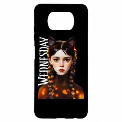 Чехол для Xiaomi Poco X3 Венздей кошка - PrintSalon