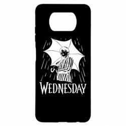 Чохол для Xiaomi Poco X3 Венздей Вдамс и зонт - PrintSalon