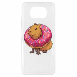 Чехол для Xiaomi Poco X3 Пончик с капибарой - PrintSalon