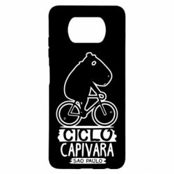 Чехол для Xiaomi Poco X3 Капибара на велосипеде - PrintSalon