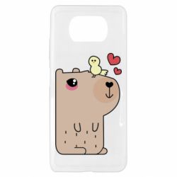 Чехол для Xiaomi Poco X3 Капибара с цыпленком - PrintSalon