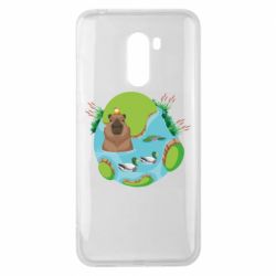 Чехол для Xiaomi Pocophone F1 Капибара в воде - PrintSalon
