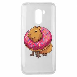 Чехол для Xiaomi Pocophone F1 Пончик с капибарой - PrintSalon