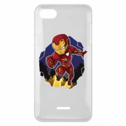 Чехол для Xiaomi Redmi 6A Flying Iron man - PrintSalon