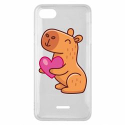 Чехол для Xiaomi Redmi 6A Капибара сердечко - PrintSalon