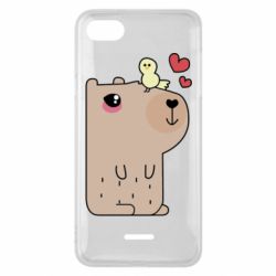 Чехол для Xiaomi Redmi 6A Капибара с цыпленком - PrintSalon
