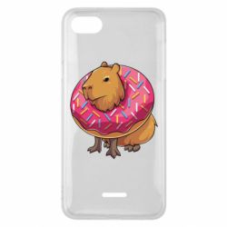 Чехол для Xiaomi Redmi 6A Пончик с капибарой - PrintSalon