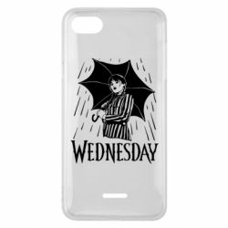 Чохол для Xiaomi Redmi 6A Венздей Вдамс и зонт - PrintSalon