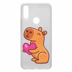 Чехол для Xiaomi Redmi 7 Капибара сердечко - PrintSalon