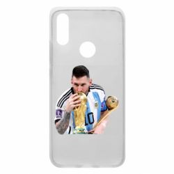 Чехол для Xiaomi Redmi 7 Месси целует кубок