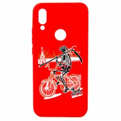 Чехол для Xiaomi Redmi 7 Смерть с косой в винке! Горящий кремль