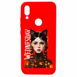 Чехол для Xiaomi Redmi 7 Венздей кошка - PrintSalon