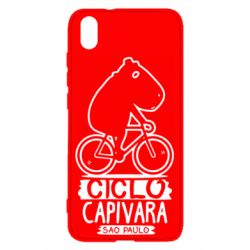 Чехол для Xiaomi Redmi 7A Капибара на велосипеде - PrintSalon