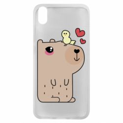 Чехол для Xiaomi Redmi 7A Капибара с цыпленком - PrintSalon