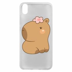 Чохол для Xiaomi Redmi 7A Капібара з квіткою - PrintSalon