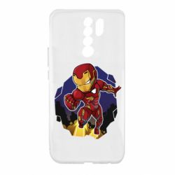 Чехол для Xiaomi Redmi 9 Flying Iron man - PrintSalon