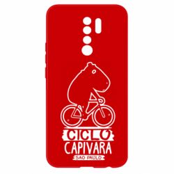Чехол для Xiaomi Redmi 9 Капибара на велосипеде - PrintSalon