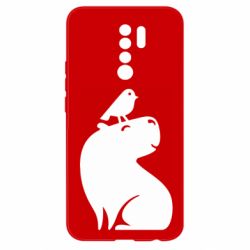 Чохол для Xiaomi Redmi 9 Копібара та Пташка - PrintSalon