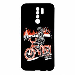 Чехол для Xiaomi Redmi 9 Смерть с косой в винке! Горящий кремль