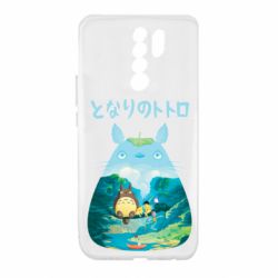Чехол для Xiaomi Redmi 9 Тоторо на рыбалке - PrintSalon