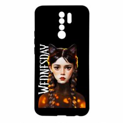 Чехол для Xiaomi Redmi 9 Венздей кошка - PrintSalon