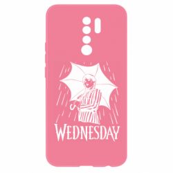 Чохол для Xiaomi Redmi 9 Венздей Вдамс и зонт - PrintSalon