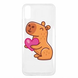 Чехол для Xiaomi Redmi 9a Капибара сердечко - PrintSalon