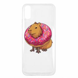 Чехол для Xiaomi Redmi 9a Пончик с капибарой - PrintSalon