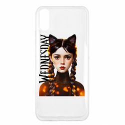 Чехол для Xiaomi Redmi 9a Венздей кошка - PrintSalon